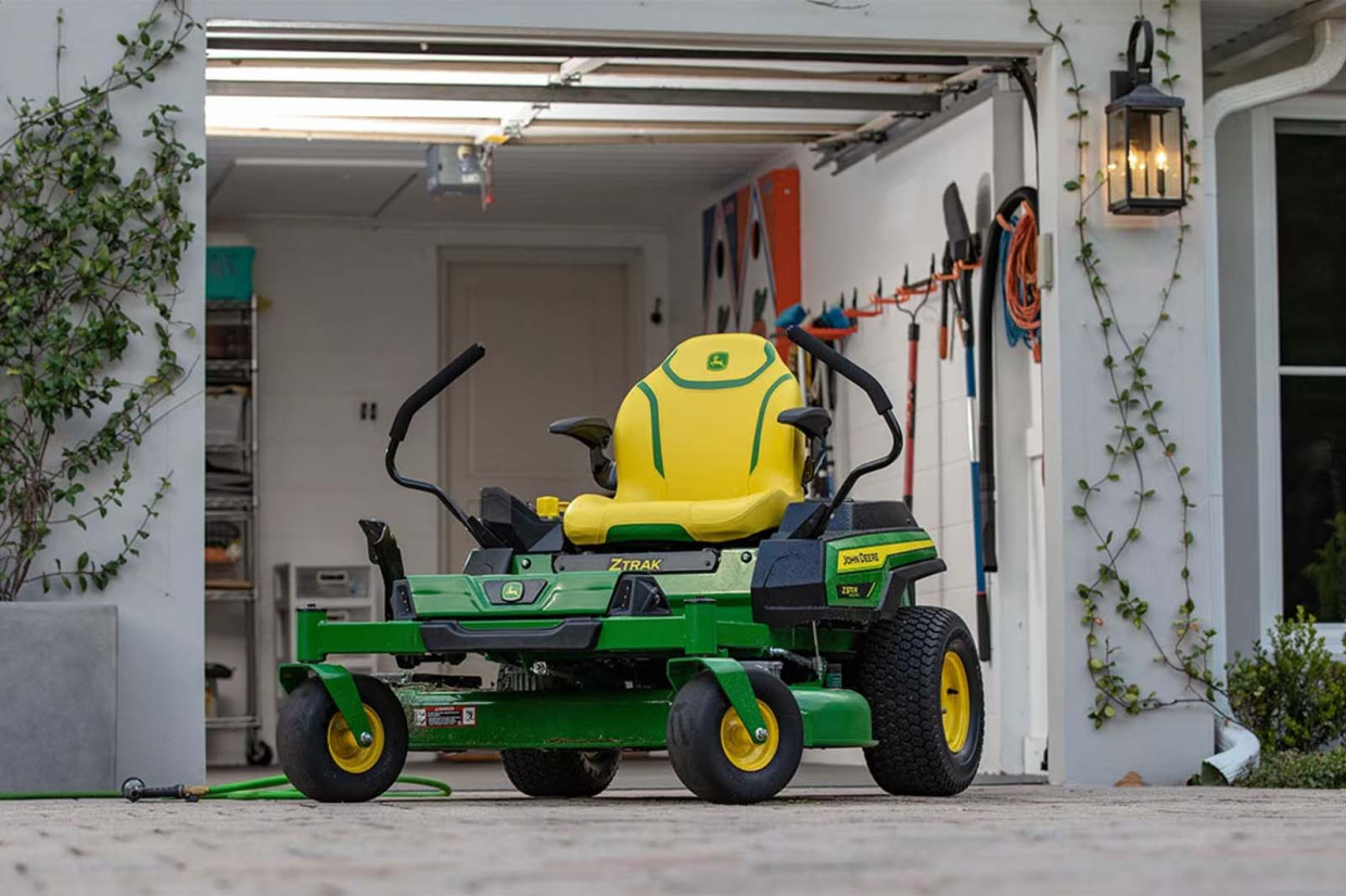 Electric sit deals on mower